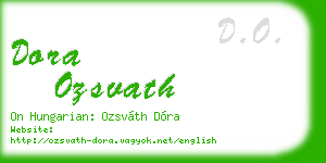 dora ozsvath business card